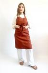 Linen Apron with Pockets for Kitchen, Garden