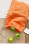 Drawstring Linen Bags for Food Storage on Kitchen