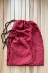 Drawstring Linen Bags for Food Storage on Kitchen