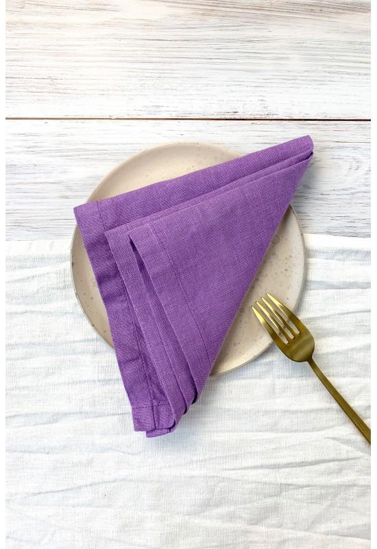 Linen napkins Lavender purple Lilac wedding dinner 