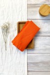 Orange Linen Cloth Napkins