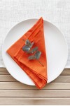 Orange Linen Cloth Napkins