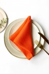 Orange Linen Cloth Napkins