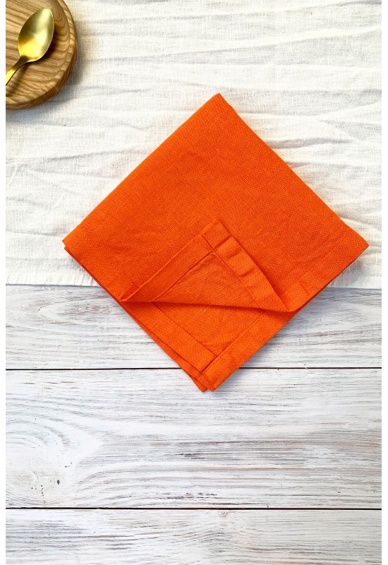 Orange Linen Cloth Linen napkins