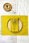 Linen Cloth Napkins in Yellow