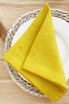 Linen Cloth Napkins in Yellow