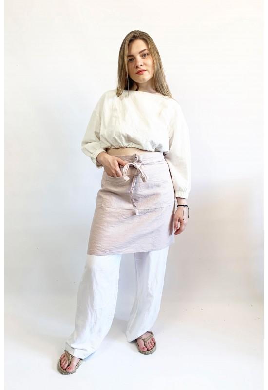 Linen waist apron with pockets 