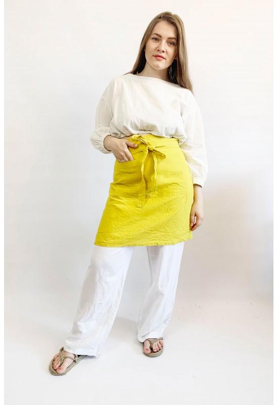 Linen waist apron with pockets 