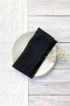 Black Linen Cloth Napkins