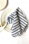 Blue Striped Linen Cloth Napkins