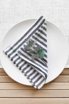 Blue Striped Linen Cloth Napkins