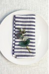 Blue Striped Linen Cloth Napkins