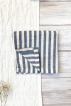 Blue Striped Linen Cloth Napkins