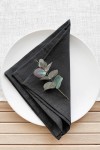 Dark Grey | Charcoal Linen Cloth Napkins