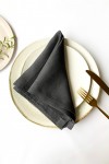 Dark Grey | Charcoal Linen Cloth Napkins