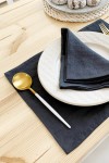 Dark Grey | Charcoal Linen Cloth Napkins