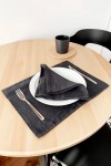 Dark Grey | Charcoal Linen Cloth Napkins