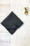 Dark Grey | Charcoal Linen Cloth Napkins