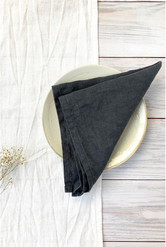 Linen napkins in Dark gray 