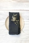 Dark Grey | Charcoal Linen Cloth Napkins