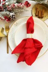 Red Linen Cloth Napkins