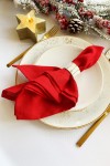 Red Linen Cloth Napkins