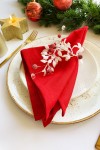 Red Linen Cloth Napkins