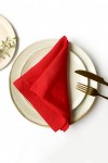 Red Linen Cloth Napkins