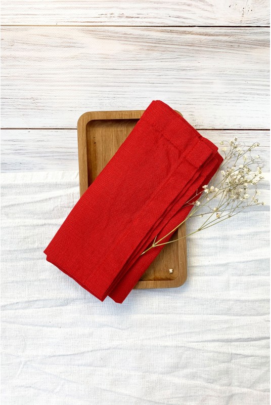 Linen napkins in Red
