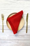 Red Linen Cloth Napkins