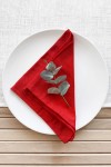 Red Linen Cloth Napkins