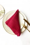 Red wine| Maroon linen cloth napkins 