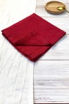 Red wine| Maroon linen cloth napkins 