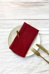 Red wine| Maroon linen cloth napkins 