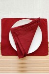 Red wine| Maroon linen cloth napkins 