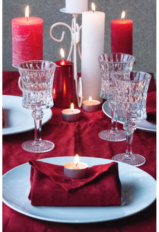 Red wine| Maroon linen cloth napkins 