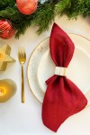 Red wine| Maroon linen cloth napkins 