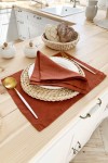 Terracotta | Burnt orange linen cloth napkins 