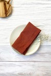 Terracotta | Burnt orange linen cloth napkins 