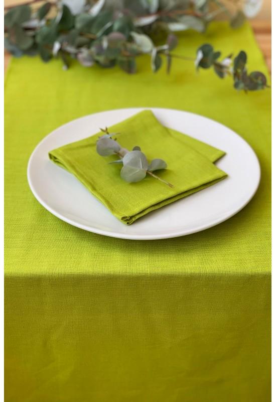 Chartreuse light green linen napkins Cloth Dinner