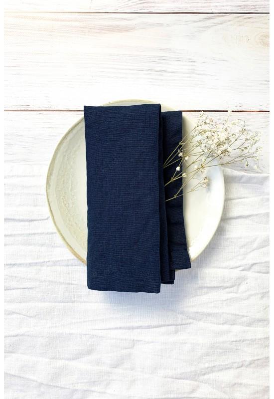 Linen napkins in Dark blue