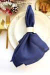 Navy Dark Blue | Linen Cloth Napkins 