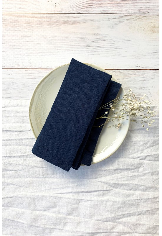Navy Dark Blue | Linen Cloth Linen napkins 