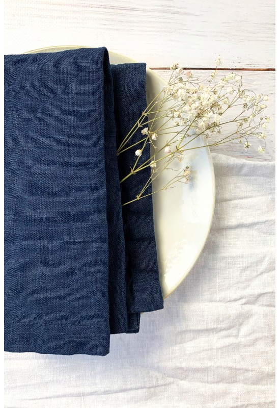 Navy Dark Blue | Linen Cloth Linen napkins 
