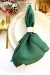 Emerald Dark Green Linen Cloth Napkins