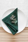 Emerald Dark Green Linen Cloth Napkins