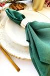 Emerald Dark Green Linen Cloth Napkins