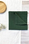 Emerald Dark Green Linen Cloth Napkins