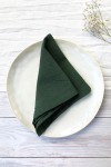 Emerald Dark Green Linen Cloth Napkins