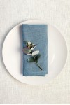 Light Dusty Blue Linen Cloth Napkins